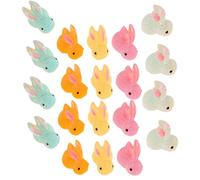 SUPVOX 20pcs Miniature Resin Bunny Figurines Small Decorative Animal Statues for Garden Home Car Micro Landscape Mini Rabbit Decor Gift
