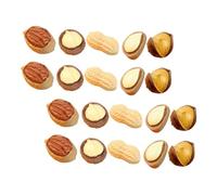 SUPVOX 20pcs Miniature Resin Nuts Decor Mixed Style Lightweight Dollhouse Craft Embellishments for DIY Headdress and Home Decoration