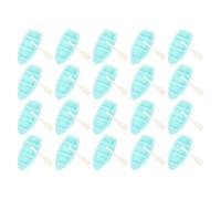 SUPVOX 20pcs Miniature Resin Rowboat and Oars Set, Light Green Nautical Beach Theme Decor for Fairy Gardens, DIY Dollhouse Accessories, Summer Party Cake Toppers, Mini Garden Ornaments