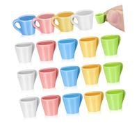 SUPVOX 20Pcs Miniature Resin Water Cups Dollhouse Mini Cups in Five Colors Decorative Props for Miniature Display and Craft Model Accessories