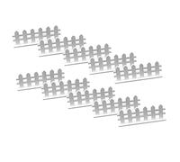 SUPVOX 20Pcs Miniature Wooden Dollhouse Fences White DIY Mini Garden Fence Decor Micro Landscape Accessories for Handicrafts and Artificial Farm Projects