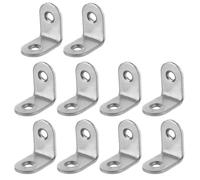 SUPVOX 20pcs Mm Thick 25mm Metal Angle Brackets Silver 90 Degree Right Angle Bracket with 4x16mm Stainless Steel Screws Easy Installation Corner Support for Shelves Furniture