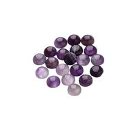 SUPVOX 20pcs Natural Half Round Flat Back Cabochons Stones Beads Amethyst Semi Precious Gemstones Dome Cameos for Jewelry Making 12mm