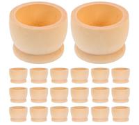 SUPVOX 20pcs Natural Wood Easter Egg Cups 4x5cm Wooden Egg Holders Set for Easter Decoration and DIY Craft Display Party Favors