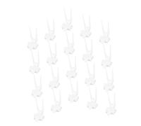 SUPVOX 20pcs Parrot Fruit Fork Plastic Bird Food Holder Small Size White Easy to Fix Practical for Cage Use Suitable for Wire Spacing 1-1.5cm