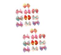 SUPVOX 20pcs Pet Hair Bands Bowknot and Bead Decor for Cats and Dogs Multi Grooming Accessories for Cute Hairstyles