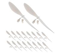 SUPVOX 20pcs Plastic Aircraft Propeller Blades with Rubber Band Hooks White Replacement Drone Blades for Model Airplanes Helicopters Stem Projects