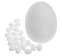 SUPVOX 20pcs Plastic Pigeon Eggs Fake Simulation Eggs Breeding Props for Racing Pigeons