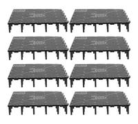 SUPVOX 20pcs Pvc Bottom Filter Plates for Aquarium Fish Tank Black Splicing Combination Filter Plate with Receiving Type Butt-joint Installation for Breeding Large Dragon Fish