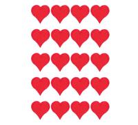 SUPVOX 20pcs Red Heart Shaped Embroidered Sew-on Appliqué Patches for DIY Clothing, Jackets, Jeans, and Craft Decoration
