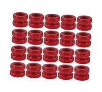 SUPVOX 20pcs Red Metal Guitar String Tie Beads for Classical Acoustic Guitars Precision Bridge Bone Beads Acoustic Tailpiece Accessories for String Replacement