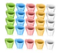 SUPVOX 20Pcs Resin Miniature Cups Decorative Dollhouse Ornaments Five Colors Craft Mini Mugs for Miniature Houses Playroom Decor