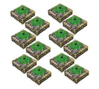 SUPVOX 20pcs Resin Tree Base for Miniature Landscapes DIY Sand Table Supplies Realistic Grass and Leaves for Garden Decor and Diorama Model Scenery