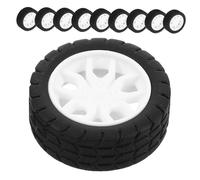 SUPVOX 20pcs Rubber Car Wheels Model Tires for DIY Craft Projects Robot Assembly Home School Lab Use