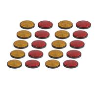 SUPVOX 20pcs Self Adhesive Round Reflectors for Cycling Safety and Vehicle Use Red Rear Warning Signs for Bicycles Trailers Boats and Driveway Visibility Enhancement