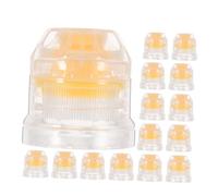 SUPVOX 20pcs Silicone Spill Stopper Plastic Squeeze Bottles Caps Condiment Bottle Lid with Easy Squeeze Flip Design Reusable Colorful Push Pull Tops for Outdoor Activities