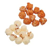 SUPVOX 20pcs Simulated Popcorn Charms DIY Jewelry Keychain Accessories for Crafting Mini Popcorn Food Props for Halloween Beads and Craft Decorations