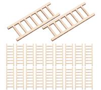 SUPVOX 20pcs Small Wooden Ladder for Dollhouse Decor and Sand Garden Miniature Rustic Step Ladder Ornaments for DIY Micro Landscape Intricate Craft Accessory for Indoor Mini Scenes