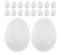SUPVOX 20pcs Solid Plastic Eggs Realistic Simulation Artificial Bird Eggs for Parrot Breeding Supplies for Nesting Box Training