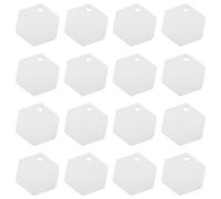 SUPVOX 20pcs Stainless Steel Hexagonal Blank Tags for Engraving, DIY-Friendly Metal Stamping Blanks Modern Contemporary Style, Versatile Applications for Jewellery Making and Craft
