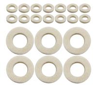 SUPVOX 20pcs Trumpet Valve Felt Washers Pads, Universal Trumpet Key Cushion Replacement Accessories for Trombone and Horn, Beige Soft Instrument Valve Pads for Band and Orchestra Use