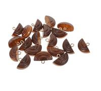 SUPVOX 20Pcs Vintage Coat Buttons Semi-Round Handmade Wooden Buttons 2.4Cm Light Coffee Color for Cardigans Coats Sweaters DIY Sewing Accessories and Decorative Craft Projects