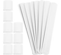 SUPVOX 20PCS White DIY Snap Bracelets for Blank Wristbands for Birthday Party Favors Elastic Slap Bands for Drawing and Graffiti Use Wrist Slap Bands for Boys and Craft Supplies