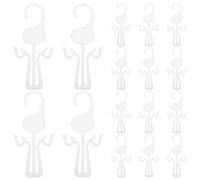 SUPVOX 20pcs White Plastic Shoe Hangers Slipper Organizer Hooks for Sandals and Flip-flops with Easy Installation for Supermarket the Door Shoe Organization