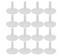 SUPVOX 20pcs White Rubber Duck Mount with Adhesive Tape - Plastic Bath Holder for Car Dashboard Display, Reusable Duck Dashboard Fixer for Bath and Car Decoration