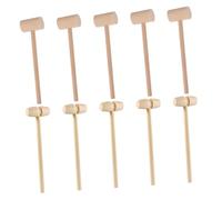 SUPVOX 20Pcs Wooden Crab Mallets Set Seafood Hammer for Multipurpose Mallets for Shellfish Cracking DIY Crafts Jewelry Making and Leatherwork Tools