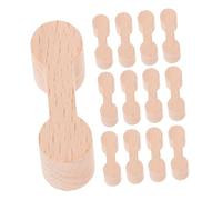 SUPVOX 20pcs Wooden Dog Bone Train Track Connectors DIY Wooden Train Track Adapter Pieces for Creative Railway Play