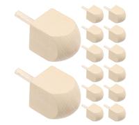 SUPVOX 20pcs Wooden Hanukkah Dreidels Unpainted for DIY Craft Projects Natural Wood Spinning Tops Creative Holiday Decor and Educational Chanukah