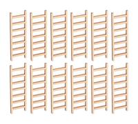 SUPVOX 20Pcs Wooden Mini Ladder Decor for Fairy Garden Micro Landscape Sand Table Model Simulation Stairs Ornament for Dollhouse DIY Craft Natural Color Steps for Plant and Home
