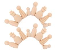 SUPVOX 20Pcs Wooden Peg Dolls Unfinished Wood People for DIY Painting Craft Projects Blank Paintable Wooden Peg Figures for ’ Home Decor and Art Supplies