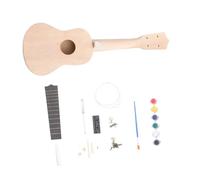 SUPVOX 21 Inch DIY Ukulele Kit for Beginners Basswood Wooden Painting Guitar Set Complete Assembly Parts Creative Musical Instrument Project for Boys and Girls and Adults Self-Build Family Activity
