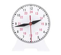 SUPVOX 24-Hour Three-Hand Clock Model for Educational Use Black Teaching Aids for Students Learn Time Desktop Clock for Classrooms