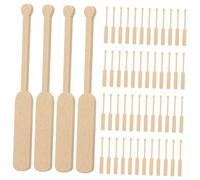 SUPVOX 24 Pairs Miniature Beach Paddle Kit Micro Landscape Accessories for Sandbox and Dollhouse Decor Wooden Ocean Themed Crafting Ornaments for Home Gardening and Photo Props