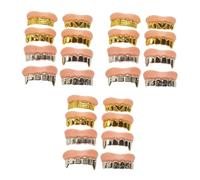 SUPVOX 24 pcs Halloween Fake Teeth Realistic Zombie and False Teeth for Costume Parties Safe Non Toxic Material for Halloween Carnivals Role Play and Haunted Houses