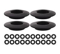 SUPVOX 24pcs Black PVC Paddle Shaft Drip Rings for Kayak Paddles and Oars | Snug Seal, Water Blocking, Bright Orange Option, for Paddling, Ocean Trips, Long Journeys, Kayakers