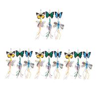 SUPVOX 24pcs Cat Teaser Refill Butterfly and Insect Interactive Toys for Indoor Cats to Playtime and Curiosity