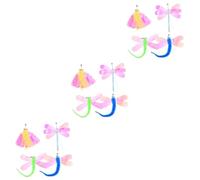 SUPVOX 24pcs Cat Teaser Stick Refills Interactive Cat Toys for Indoor Play Includes Dragonfly Butterfly Attachments Fun for Chase and Exercise