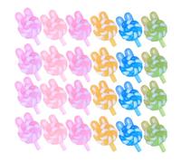 SUPVOX 24pcs Glow the Dark Bunny Ear Lollipop Charms DIY Craft Supplies for Jewelry Making Assorted Yellow Pink Purple Rose Blue Green Creative Phone Case Decorations