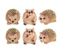 SUPVOX 24pcs Hedgehog Figurines Animal Ornament Desktop Decor for Small Gardens Potted Plants Moss Succulent Displays Courtyards Tabletops Mini House Scenes Gift