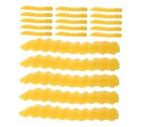 SUPVOX 24pcs High Simulation Plastic French Fry Models for Snack Shop Decorations PVC Faux Food Photo Props with Intricate Detailing Easy to Clean Display Ornaments for Home and Window