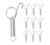 SUPVOX 24pcs Large Spring Latch Hook for Rabbit and Parrot Cage Door Silver Pet Cage Door Fixing Tool Escape-proof Spring Latch for Small Animal Enclosures