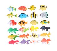 SUPVOX 24pcs Organism Fish Models for Preschool Educational Play Includes Tropical Fish and Goldfish Mini Lifelike Animal Figurines for Birthday Parties and Learning