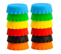 SUPVOX 24pcs Silicone Pet Feeding Bowls Set Shallow Wide Edges, Colorful Reptile Food and Water Dishes for Leopard Geckos, Tortoises, Bearded Dragons, and Lizards Terrarium Accessories