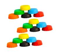 SUPVOX 24PCS Silicone Reptile Feeding Bowls Shallow Edge PET Food and Water Dishes for Lizards Turtles and Bearded Dragons Colorful Feeder Cups for Small Pets