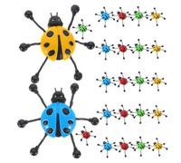 SUPVOX 24pcs Stretchy Sticky Ladybirds for Garden Insect Decoration Versatile Interactive Play Props Enhances Coordination Skills Great for Parties and Sensory Play