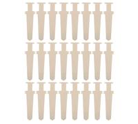 SUPVOX 24pcs Unfinished Wooden Swords Craft Cutouts for Kids DIY Art Activity, Safe for Children’s Hands and Even Colour Absorption, Beige Wood Material Suitable for Birthday